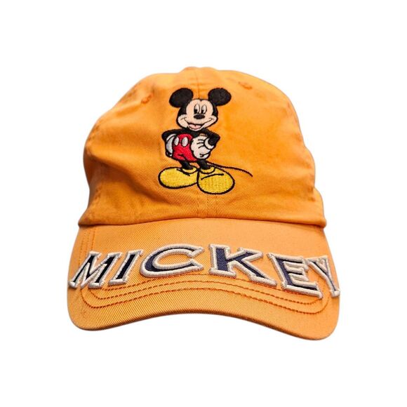 Disney Other - Disney Orange Mickey Mouse Hat Embroidered